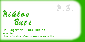 miklos buti business card
