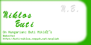 miklos buti business card